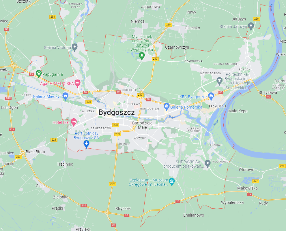 Bydgoszcz mapa